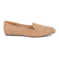 Loafers With Golden Studs & Wedge Sole