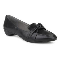 Square Toe Knotted Loafers on a Wedge Heel