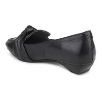 Square Toe Knotted Loafers on a Wedge Heel