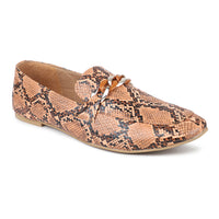 Reptile Paint Penny Loafer With Chain Accent