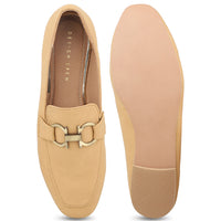 Classic Penny Loafers With Chunky Saddle Back