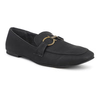 Classic Penny Loafers With Chunky Saddle Back
