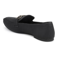 Classic Penny Loafers With Chunky Saddle Back