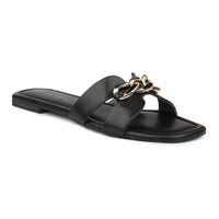 Classic H Syle Slide Sandal With Chain Detail