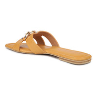 Classic H Syle Slide Sandal With Chain Detail