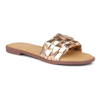 Braided Metallic Sandal on a Moulded Outsole