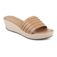 Beaded Slides on a Comfort Platform Sole