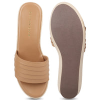 Beaded Slides on a Comfort Platform Sole