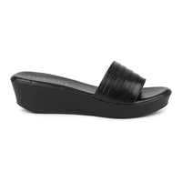 Beaded Slides on a Comfort Platform Sole