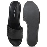 Beaded Slides on a Comfort Platform Sole