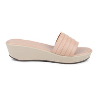 Beaded Slides on a Comfort Platform Sole