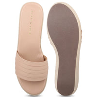 Beaded Slides on a Comfort Platform Sole