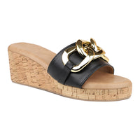 Cork Covered Platform with Oversized Chain Emblishment
