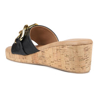 Cork Covered Platform with Oversized Chain Emblishment