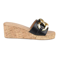 Cork Covered Platform with Oversized Chain Emblishment