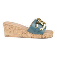 Cork Covered Platform with Oversized Chain Emblishment