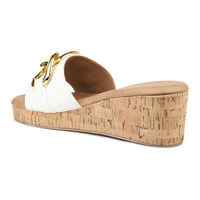 Cork Covered Platform with Oversized Chain Emblishment