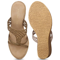 Metallic Braided Platform Slide