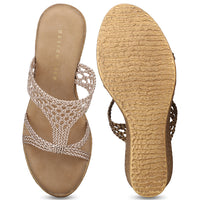Metallic Braided Platform Slide