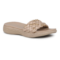 Braided Comfort Slides With Chain Details