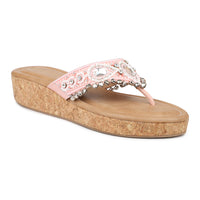 Embrioded Thong With Ghungroo Accent