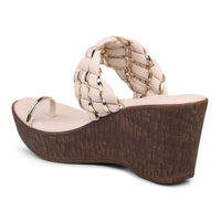 Braided Platform Sandal with Toe Ring