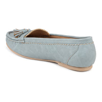 Faux Nubuck Mocassins With Tassels