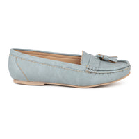 Faux Nubuck Mocassins With Tassels
