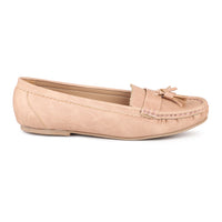 Faux Nubuck Mocassins With Tassels