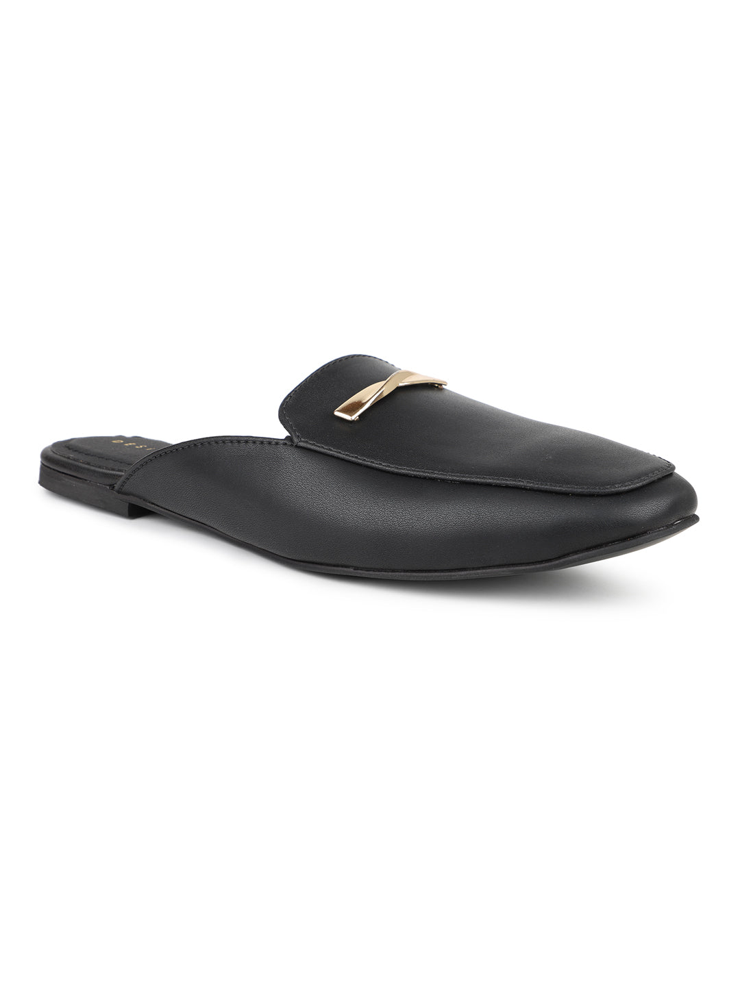 Mules With Twisted Saddle Trim