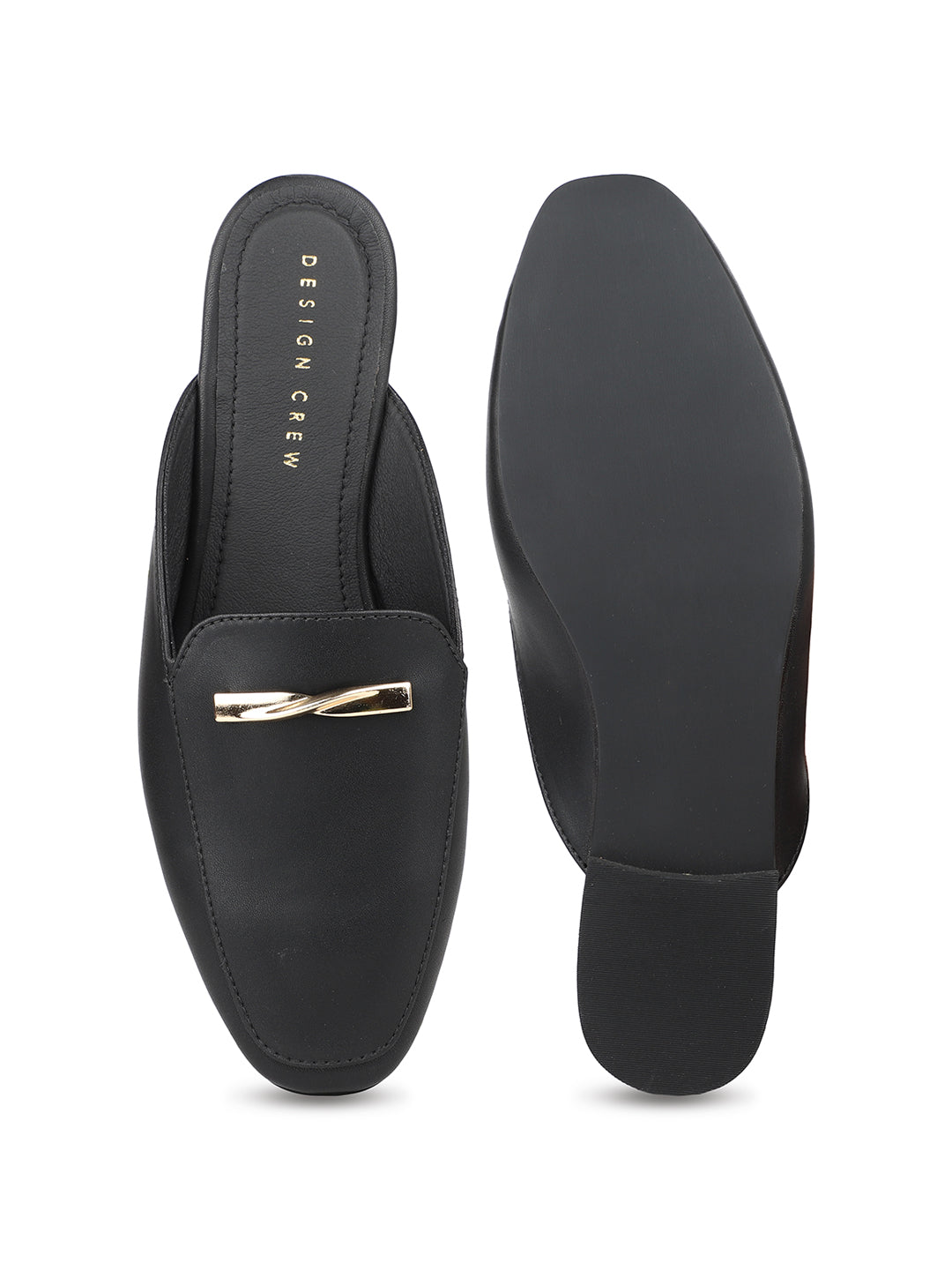 Mules With Twisted Saddle Trim