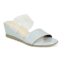 Translucent Strap Wedge Slide Sandal