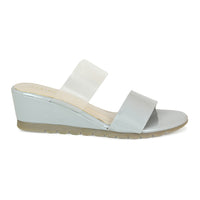 Translucent Strap Wedge Slide Sandal