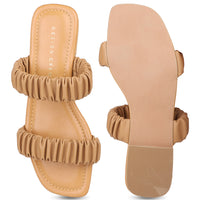 Ruched Slide Sandal