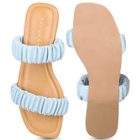 Ruched Slide Sandal
