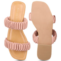 Ruched Slide Sandal