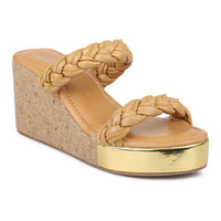 Metallic Chain Braided Slide Sandal