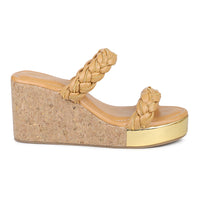 Metallic Chain Braided Slide Sandal