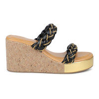 Metallic Chain Braided Slide Sandal