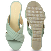 Crisscross Wedge Sandal