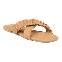 Crisscross Ruched Slide