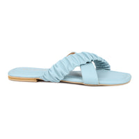 Crisscross Ruched Slide
