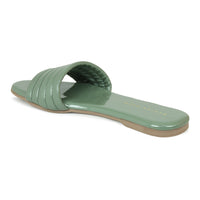 Casual Slide Green Sandal | Design Crew