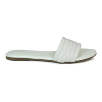 Casual Slide White Sandal | Design Crew