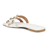 Gold Studs Metallic Slides