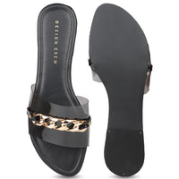 Transparent Slide With Chain Detail