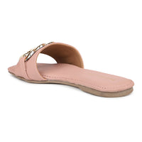 Link Chain Embellished Slide Sandal