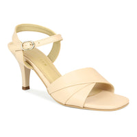 Pleated Vamp Ankle Strap Sandal