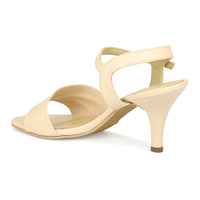 Pleated Vamp Ankle Strap Sandal