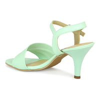 Pleated Vamp Ankle Strap Sandal